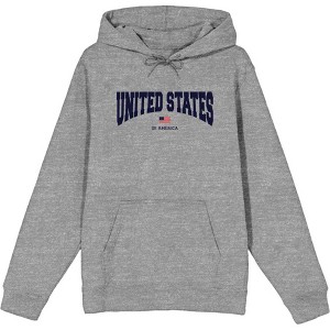 American United States Of America Flag Adult Long Sleeve Hoodie - 1 of 2