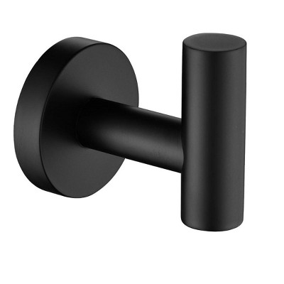 Munora 6-Pack Stainless Steel Bathroom Towel Hooks, No Drill, Matte Black