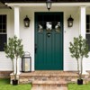 Maggift Artificial Plant Large Artificial Curved Branches of Green Plants Simulate Courtyard Garden Decoration Door 1set , Green, 67"*21.6"*63" - 2 of 4