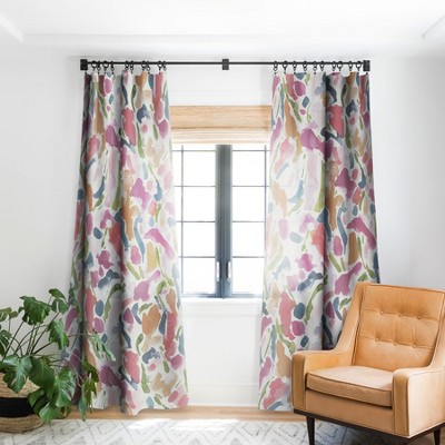 Jacqueline Maldonado Synthesis Raspberry Single Panel Room Darkening Window Curtain - Deny Designs