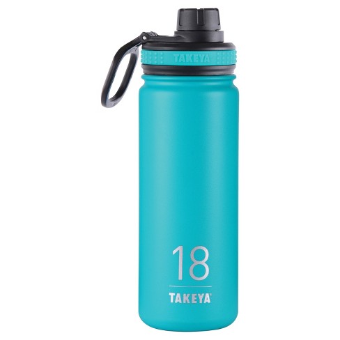 takeya water insulated bottle 18oz spout lid stainless steel oz thermoflask ocean double target