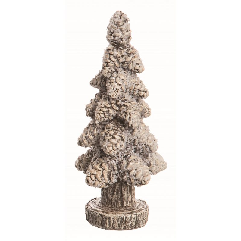 Transpac Resin White Christmas Winter Sparkle Tree Figurine, 1 of 2