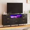Jojoka Dresser for Bedroom with 8 Drawers, 65" TV Stand with LED Lights & Power Outlet - 4 of 4