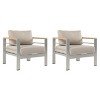 Aluminum Patio Club Chair with Cushion,Modern Outdoor Lounge Chair with Rust Resistant Frame,Garden Seating Chair for Terrace-Koiai - 3 of 4