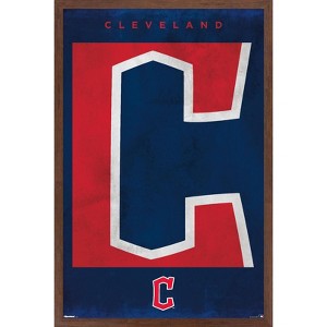Trends International MLB Cleveland Guardians - Logo 25 Framed Wall Poster Prints - 1 of 4