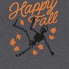 Rerun Island Men Happy Fall Skeleton Script Short Sleeve Graphic Cotton T-Shirt - 2 of 4