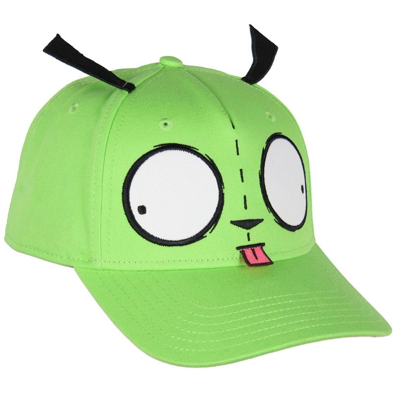 Nickelodeon Invader Zim Adult Gir Face with Ears Snapback Hat for Men and Women Green, 5 of 8