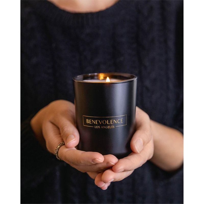 Benevolence LA Premium All Natural Soy Candles In Matte Black Glass Jar, 5 of 9