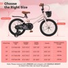 Costway 12"/14"/16"/18" Kid’s Bike with Training Wheels Adjustable Handlebar & Seat Handbrake Green/Pink - 3 of 4
