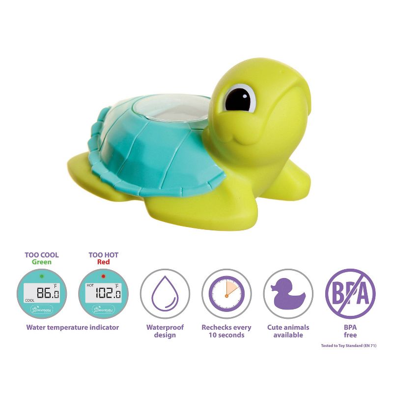 Dreambaby Plastic Bath &#38; Room Thermometer Assorted Greens, 5 of 10