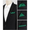 INSPIRE CHIC Men's Wedding Party Solid Color Self-Folded Pocket Squares - 4 of 4