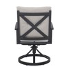 Cesicia 23.3'' x 24.9'' x 34.6'' in? Aluminum Rotating Armchair With Cushion For Living Room, Bedroom, Office, Apartment, Brown&Gray - 4 of 4