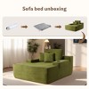 XIZZI 67" Oversized Chaise Lounge Indoor, No Assembly Required, Upholstered Sofa Bed with Throw Pillows & Optional Cup Holder for Extra Comfort - 4 of 4