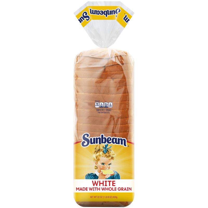Sunbeam Whole Grain White Sandwich Bread - 22oz, 1 of 8