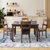 Washable Rug 8x10 Non Slip Vintage Medallion Oriental Carpet, Soft Chenille Low Pile Area Rug, Distressed Retro Floor Mat (Blue) - 3 of 4