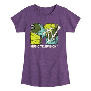 Girls' - MTV - Logo Halloween Fitted Short Sleeve Graphic T-Shirt - 1 of 4