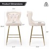 Infurnic Dining Chairs, Modern Upholstered Dining Chairs Set with Sturdy Legs, for Kitchen and Dining Room, 2PCS, Black, 17.7"*17.5"*26" - 4 of 4