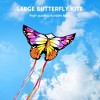 Joyfy Colorful Butterfly Kites – 43.3 In x 15.8 In Giant Beach Kites for Outdoor Games, Beach Fun and Family Activities, Ideal Gift for Kids Age 3+ - 4 of 4