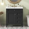 Okak Modern Freestanding Bathroom Vanity with Sink Combo,Solid Wood Bathroom Storage Cabinet with 3 Drawers & Door - 3 of 4