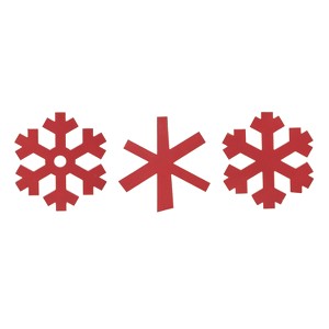 Transpac MDF Red Snowflake Wall Decor Set of 3 Christmas Home Decorations for Festive Wall Art - 1 of 3