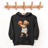 The Juniper Shop Watercolor Basketball Bear Toddler Hoodie - 2 of 4