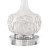 Possini Euro Design Natalia Modern Country Cottage Table Lamp with Round Riser 28 1/2" Tall White Floral Ceramic Drum Shade for Bedroom Living Room - 4 of 4