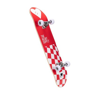 The Heart Supply Skateboard &#8211; Red and White Checkerboard_6