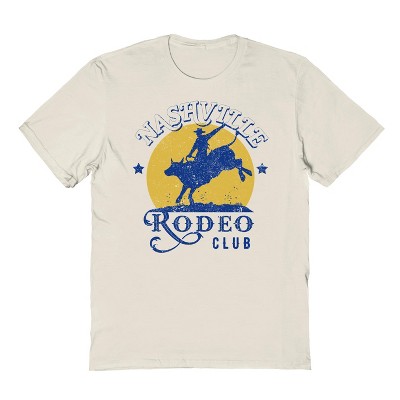 Rerun Island Men's Nashville Rodeo 1 Short Sleeve Graphic Cotton T-Shirt