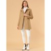 INSPIRE CHIC Women's Christmas Peter Pan Collar Double Breasted Long Trench Winter Pea Coat - 3 of 4