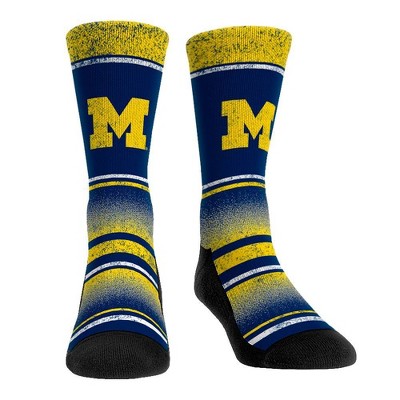 NCAA Michigan Wolverines Vintage Crew Socks - L/XL