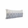20" X 20" Heathered Gray And Off-White 100% Cotton Geometric Zippered Pillow - 4 of 4
