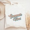 City Creek Prints Summer Vibes Colorful Cursive Canvas Tote Bag - 15x16 - Natural - 2 of 2
