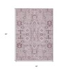 Pink Mauve And Blush Oriental Washable Indoor Outdoor Area Rug - 3 of 4