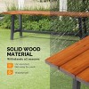 Karl Home | Light Brown Fir Wood Outdoor Bench - 3 of 4