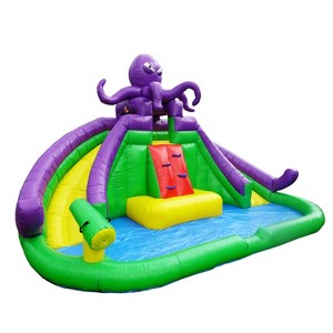 JumpOrange 10' x 16' Octopus Water Park and Dual Lane Slide with Blower - 1 of 4