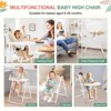 Baby High Chair for Toddlers 1-3 Years Old, Foldable Baby High Chair with Removable Tray, Lightweight Folding Chair with 5-Point Safety Harness - 2 of 4