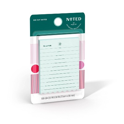 Noted by Post-it 3"x4" Ho Ho Whoa List Note Green Gifting