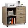 3-Drawer Wood File Cabinet, Mobile Lateral Filing Cabinet, Printer Stand with Open Storage Shelves for Home Office - 2 of 4