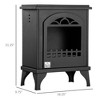 NicBex Freestanding Electric Fireplace 9.75 Inch Small Heater Fireplace Burns up to 3 Hours,Black - 3 of 4