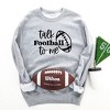 Simply Sage Market Women's Graphic Sweatshirt Talk Football To Me Ball - 2 of 2