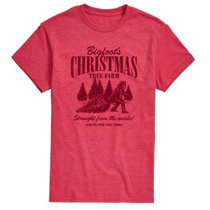 Men's - Instant Message - Bigfoots Christmas Tree Farm Short Sleeve Graphic T-Shirt - 1 of 4