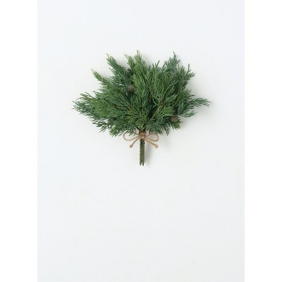 Sullivans Artificial Cedar Bouquet 8"H Green