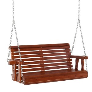 Resenkos 2-Person Swing Chair With Chains & Cupholders, , Perfect for Garden, Poolside, & Backyard, - 1 of 4