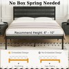 VECELO Platform Bed Frame With Rustic Vintage Wood Headboard and Footboard, Sturdy Metal Slats, No Box Spring Required - 4 of 4