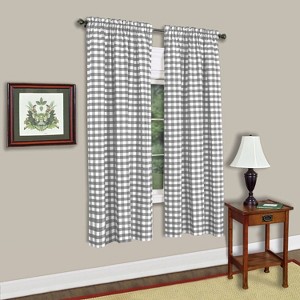 Buffalo Check Plaid Gingham Window Single Panel Curtain by Sweet Home Collection® - 1 of 3