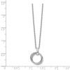 Black Bow Jewelry Triple Ring Diamond Necklace in Rhodium Plated Silver, 18-20 Inch - 2 of 4