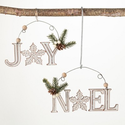 4.5h And 4.25h Sullivans Wood Noel And Joy Ornament - Target