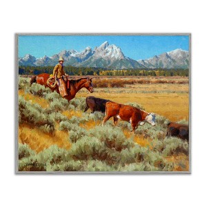 Stupell Industries Western Ranch Horse Cattle Framed Giclee Art - 1 of 4