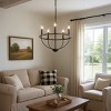 ALOADECOR 26'' 5-Light Modern Matt Black Classic Candelabra Chandelier Industrial Candle Pendant Light For Living Room Dining Room And Entryway - 2 of 4