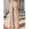 Womens Pants Casual Wide Leg Pants Elastic High Waist Long Pants - 3 of 4